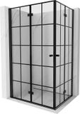 Mexen Mist-F Duo cabine de douche pliable gauche 100 x 95 cm, grille noire, noir