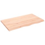 vidaXL Tafelblad 100x60x(2-4) cm onbehandeld massief eikenhout