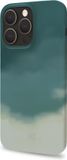 Celly Watercolor Siliconen hoesje - Geschikt voor Apple iPhone 13 Pro - TPU Back Cover - Microfiber - Groen