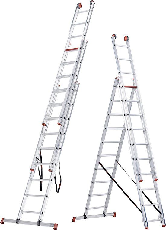 Altrex All Round 3x10 sporten Reformladder - 6.65m - 7.30m Werkhoogte - Aluminium