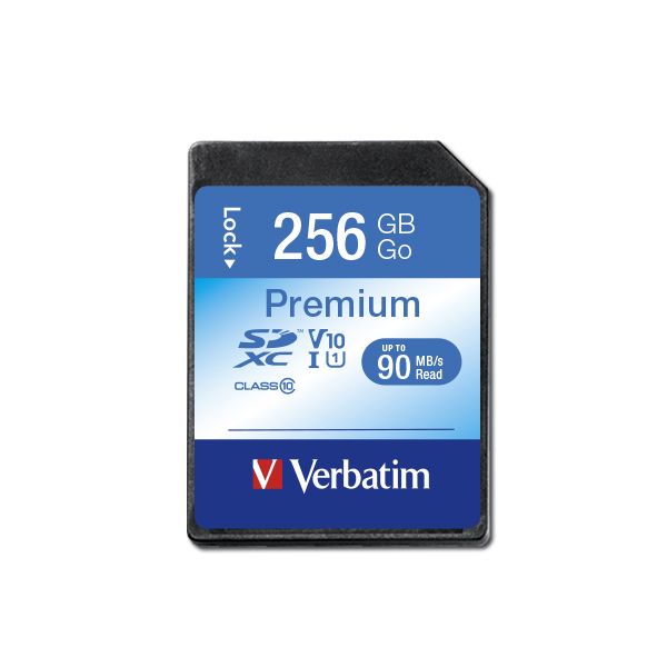 Verbatim Premium 256 GB SDXC UHS-I Class 10 Memory Card
