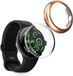 kwmobile 2x smartwatch hoes geschikt voor Google Pixel Watch 4 41mm hoesje - Siliconen sporthorloge cover - Activity tracker case in transparant / roségoud