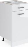 Vicco R-Line Universele onderkast – 40 cm met lade, zonder werkblad Wit Hoogglans