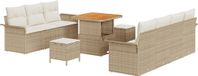 vidaXL Banc de jardin beige polyrattan
