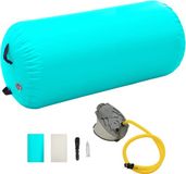 vidaXL Gymnastiekrol - met pomp - opblaasbaar - 120x75 cm - PVC - groen