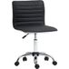 Chaise de bureau fauteuil de bureau à roulettes pivotante hauteur réglable siège rembourrée 48 x 52 x 78-90 cm noir