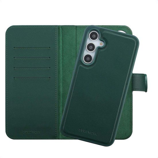 Selencia Olyn Bookcase met MagSafe voor Samsung Galaxy A35 / A55 - Groen