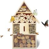 Merkloos Weerbestendig insectenhotel voor tuin balkon - terras - om op te hangen of staand te bevestigen