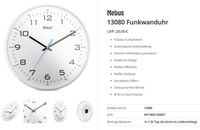 Mebus 13080 Zendgestuurde klok Zendergestuurd 30 cm Wit Slepend uurwerk (geluidsloos)