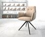 Zoa-Flex fauteuil kruisframe hoekig zwart microvelours beige vintage pocketvering kern