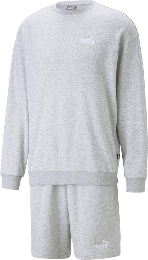 PUMA Relaxed Sweat Suit Heren Trainingspak - Light Gray Heather