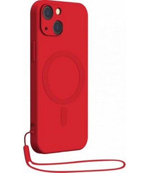 Bigben Connected Siliconen MagSafe Compatibel Hoesje voor iPhone 14 - Rood