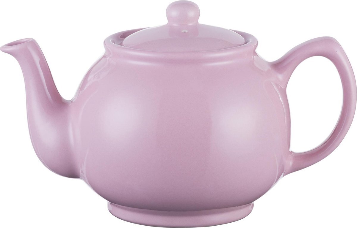 Price & Kensington Price en Kensington - Theepot - 6 pers. - Niet zwaar - Handvat blijft koud - 1u warm - Aardewerk – Pastel Roze - 1.1 L - Ø 12 cm