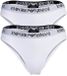 Emporio Armani Essential Cotton Slipje 2 Eenheden L Vrouw Wit/Wit