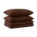 Tribeca Living Twin luxe massief flanel diepe zak blad set, chocolade