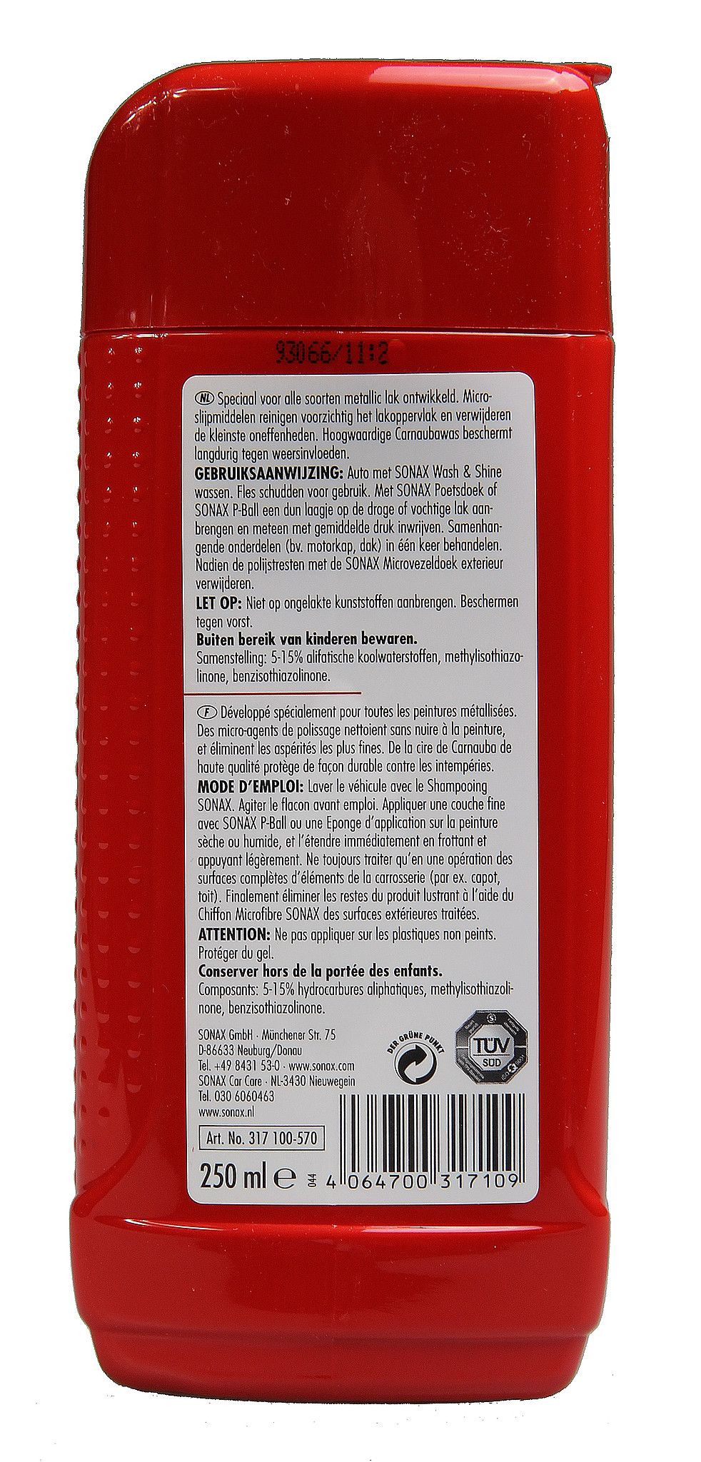 Sonax Metallic High Gloss Polish - 250ml