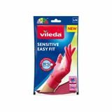 Vileda 12x Handschoenen Sensitive Easy Fit Large Roze Katoen