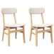 VidaXL Eetkamerstoelen met kussens 2 st massief hout rubber
