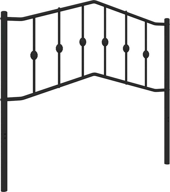 vidaXL Hoofdbord 100 cm metaal zwart