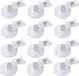 Impact Life 12Pcs Ventouse Pince Avec Plastique Transparent Publicité Affichage Signe Clips-Cartes de visite Titulaire Stand