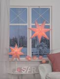 Best Season Papieren roze kerstster met E14 fitting - 54 cm