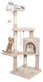 Chat arbre à chat pour intérieur - Modèle PE00113001 - Bois - 5+ niveaux - Arbres à griffer et maisonnettes pour chat - Couchages rembourrés - Couleur PE00113001