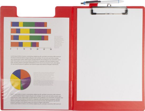 Seco klembord - A4+ - met klep - rood - SE-570-PVC-RD
