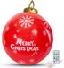 Family Christmas Kerstverlichting Buiten Batterijen Opblaasbare Reuze Kerstbal 60 cm Rood/Wit RGB kleuren Afstandsbediening