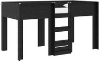 vidaXL Stapelbed voor kinderen, zwart eiken, 90 x 190 cm, bewerkt hout