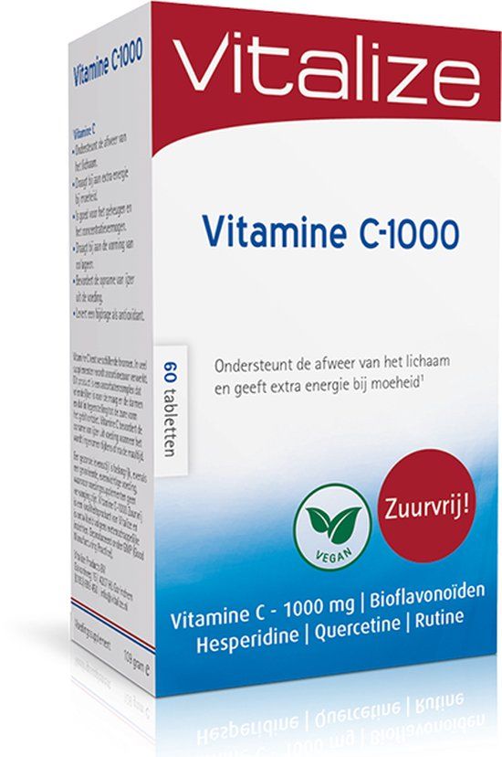 Vitalize Vitamine C 1000 mg Zuurvrij - 60 tabletten