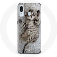 Maniacase Etui voor Samsung Galaxy A40 Schattig Bengaals kitten