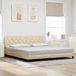 vidaXL Bedframe zonder matras, stof, crèmekleurig, 200x200 cm