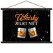 Merkloos / Sans marque TextilePosters B.V. Posterhanger incl. Poster 60x40 cm - Schoolplaat - Whisky - Glazen - Spreuken bordjes - Textielposter - Zwarte latten