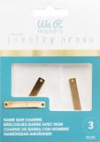 We R Memory Keepers 3 name bar charms - jewelry press - goud