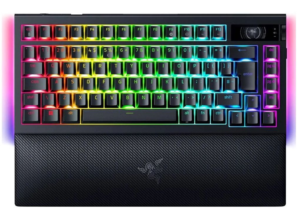 Razer BlackWidow V4 Pro 75% - Wireless Gaming Keyboard - Mechanical - US International - Black