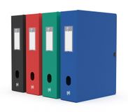 Oxford 100200171 archiefdoos 600 vel Zwart, Blauw, Groen, Rood Polypropyleen (PP)