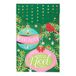 DRAEGER Paris | Prachtige kerstwenskaart groen | kerstballen | oudejaarsavond | warmgouden afwerking | 10,5 x 17 cm | Made in England | envelop inbegrepen | FSC® papier
