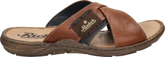 Rieker - 22099 - Elegante slipper - Heren - Maat 41 - Bruin - 25 -Nut/Nautic/Zimt/Navy