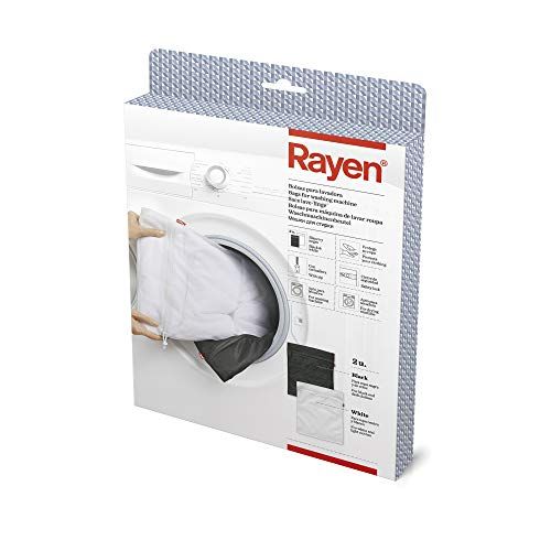 Rayen Was- en drogerzak - 50 x 40 cm - Wit/Zwart