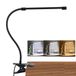 DIWUJI Lampe de lecture à LED, dimmable, avec pince, protection des yeux, avec 3 modes d'éclairage et 10 niveaux de luminosité, Port USB, portable, flexible, col de cygne, lampe de lecture pour chambre à coucher et bureau, 7 W (noir)