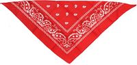 Merkloos Carnaval verkleed boeren zakdoek - rood - 55 x 55 cm