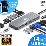 Good2know USB C Hub – 14 in 1 - 4K HDMI – Docking station – USB splitter