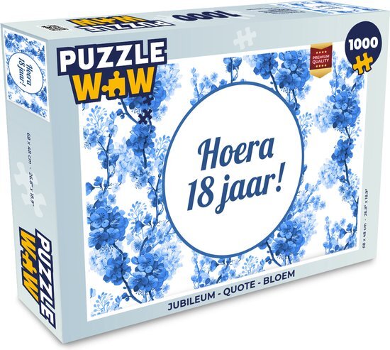 MuchoWow Puzzel Jubileum - Quote - Bloem - Legpuzzel - Puzzel 1000 stukjes volwassenen