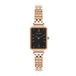 Carlheim Dames horloges Mila Petite Square 2620, zwart, roze goud, Classic