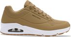 Skechers Uno Stand On Air Heren Lage Sneakers - Leer - Rubber - Vetersluiting - Maat 42+ - Tan