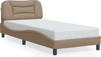 vidaXL Bedframe Kunstleer Cappuccino 90x190 cm