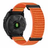 By Qubix Qubix Nylon Sport Loop bandje voor Garmin Fenix 9 / 9 Pro - 22mm Quickfit - Oranje