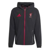 Adidas Liverpool Trainingsjas Tiro 25 Competition Vis Tech Travel - Zwart/aardbei, Rood - maat Small