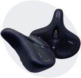 Voltano XXXL Fietszadel Cross - Zwart - Uitsparing - Unisex Extra Breed Fietszadel