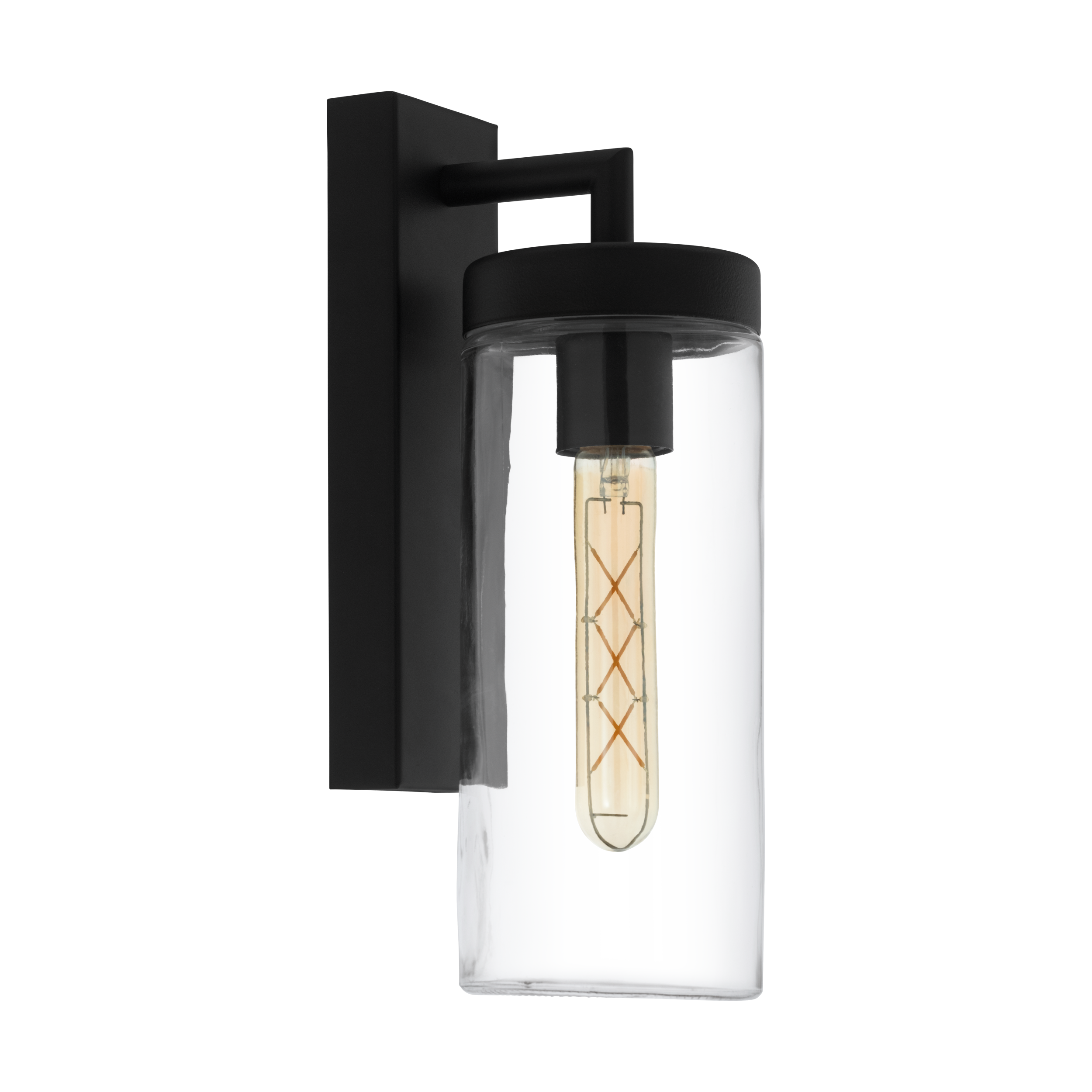 Buitenlamp - Bovolone - E27 - Glas, Zink staal - 34 cm